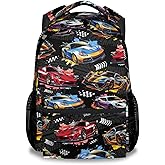 Boys Backpack - Racing Car Backpacks for Kids - Toddler Bookbag for Children - Lightweight School Bag for Kindergarten/Preschool/Elementary(17 Inch)