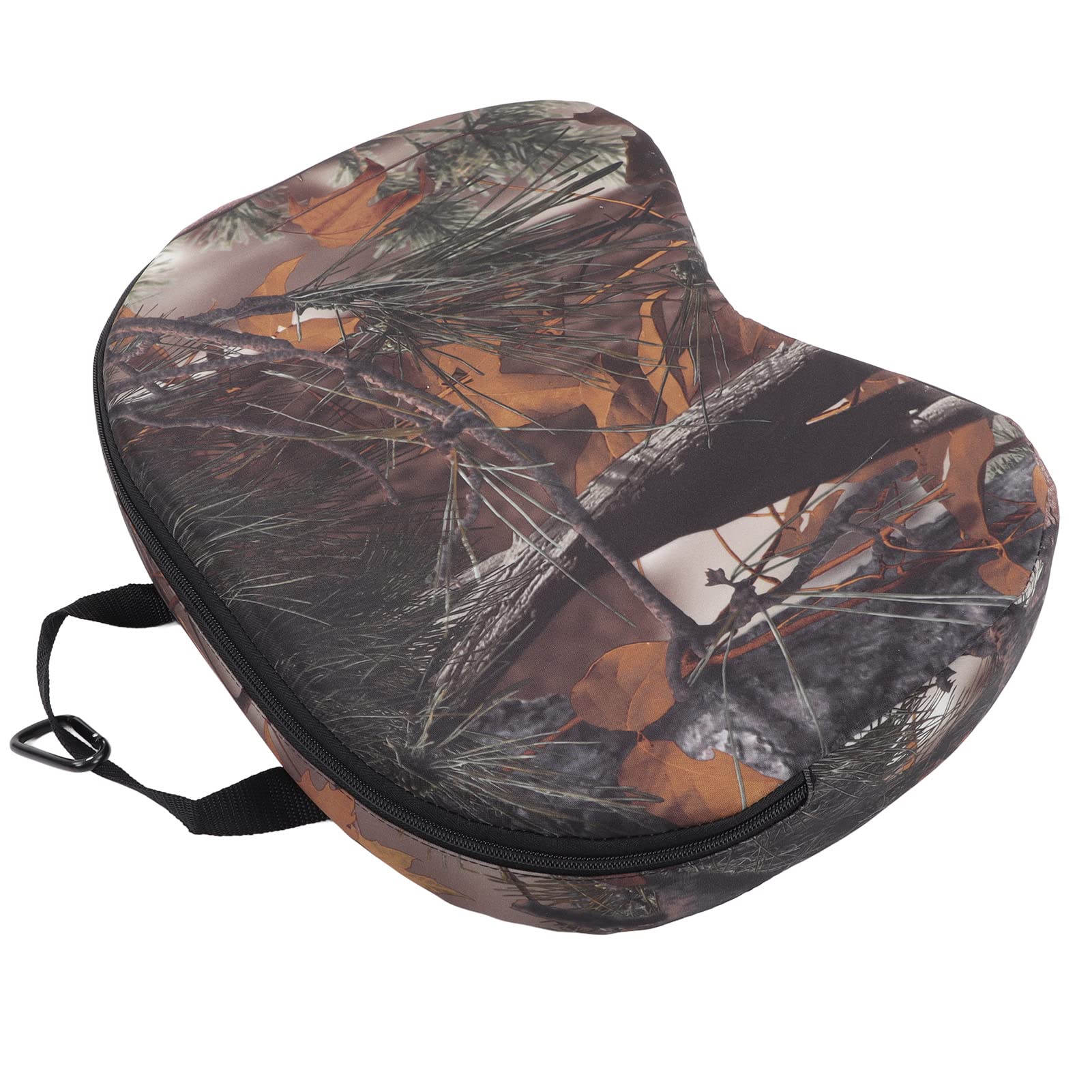 Hunting Seat Cushion, Foam Padded Concave Design Dustproof Outdoor Sitting Pad Multi Functional Portable Handle for Picnic (Leaf)