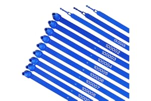 STYLIGHT 1000 Plastic Truck Seals, Trailer Seals, Container Seals, Shipping Seals, Tamper Evident Sequential Numbering (1000, Blue)