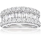 Ross-Simons 3.00 ct. t.w. Baguette and Round Diamond Ring in 14kt White Gold