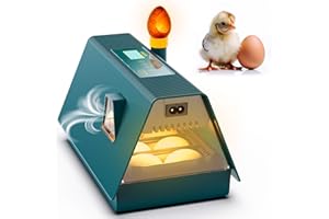 OKKÖBI Incubators for Hatching Eggs - Ideal All Ages | Egg Incubator with Automatic Egg Turning and Humidity Control - Integrated Egg Candler - 10 Eggs - Okkobi M10