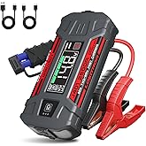 LOKITHOR J401 Car Battery Jump Starter, 2500A Battery Jumper Starter Portable, 12V Jump Box, Jumper Cables for Upto 8.5L Gas and 6.5L Diesel Engines, 60W Fast Charging, Smart Digital Screen LED Light