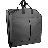 WallyBags® 52” Deluxe Travel Carry-On Garment Bag with Two Pockets, Perfect for Dresses, Suits, Men and Women, Black