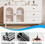 YSDMY 12 Pcs T Bar Cabinet Knobs Black 46mm Aluminum Alloy Drawer Pulls view 8