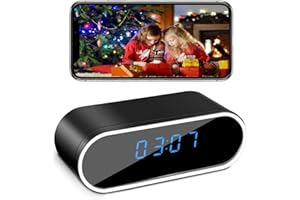 braosusner WiFi Camera Clock Wireless Camera HD 1080P Security Nanny Cams with Night Vison and Motion Detection for Home/Office
