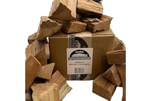 CAROLINA COOKWOOD Smoking Wood Chunks, All-Natural Apple Hardwood Pieces for Grills & Smokers, Add Rich Smoke Flavor to Pork, Beef, Chicken & Fish, USA Made, Sustainably Milled, 800 Cubic Inches