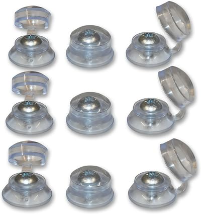 Falcon Corrugated Roofing Plastic Screw Cover Strap Caps Clear 20mm x 13mm 5mm