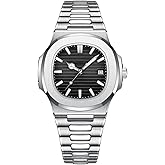 Men Quartz Movement Watch Waterproof Luminous Men's Watch, Stainless Steel Strap Business Watches