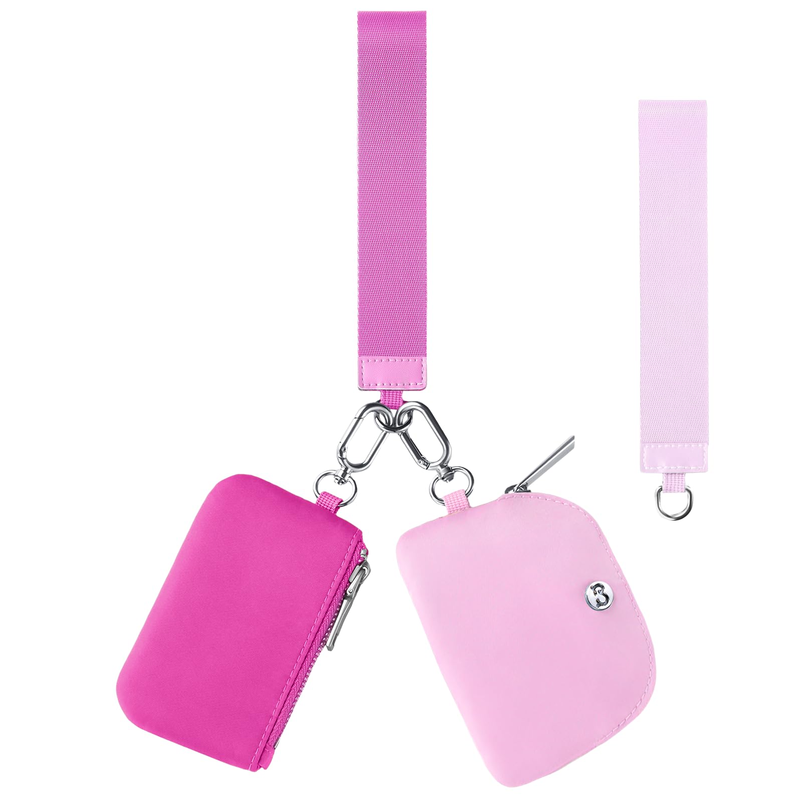 Photo 1 of **MISSING PARTS**
Mini Zip Around Dual Pouch Wristlet With 2 Straps Wristlet Keychain Wallet for Women Coin Purse Small Cute for Teen Girl