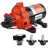 SEAFLO 33 Series 12V RV Water Pump, 3.0 GPM 45 PSI Diaphragm Pump, On Demand Fresh Water Pump for RV Camper Boat Marine, Self Priming Pressure Pump, NSF UL Certified, 4-Year Warranty
