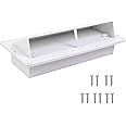 RVGUARD RV Range Hood Exhaust Vent Cover White for Motorhome Trailer (Include 10Pcs Screws)