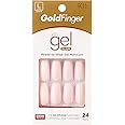 Gold Finger Full Cover Nails Gel Glam False Nails Long Length
