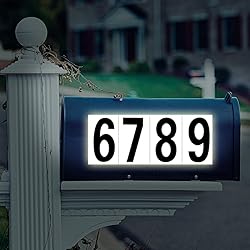Zonon 40 Pcs Number Decals Reflective Mailbox