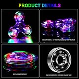 SCIONE Crystal Purple LED Fidget Spinner 60-90s Light Up Toy for Kids view 3