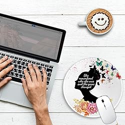 Gctriki Round Mouse Pad, Cute Butterfly Flower