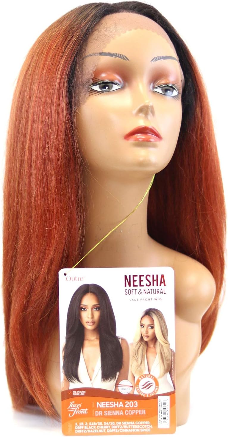 OT005 Natural & Soft Lace Front Wigs for Women - Pre-plucked Swiss Lace Natural Texture & Volume (SIENNA COPPER)
