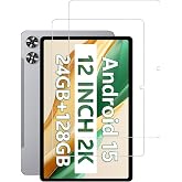 WUNIAK Screen Protector for SVITOO P12 Android 15 Tablet 12 Inch, HD Scratch Resistant Tempered Glass Film for SVITOO P12 Drop Protection,Touch Sensitive,Anti-Fingerprint,2 pack.