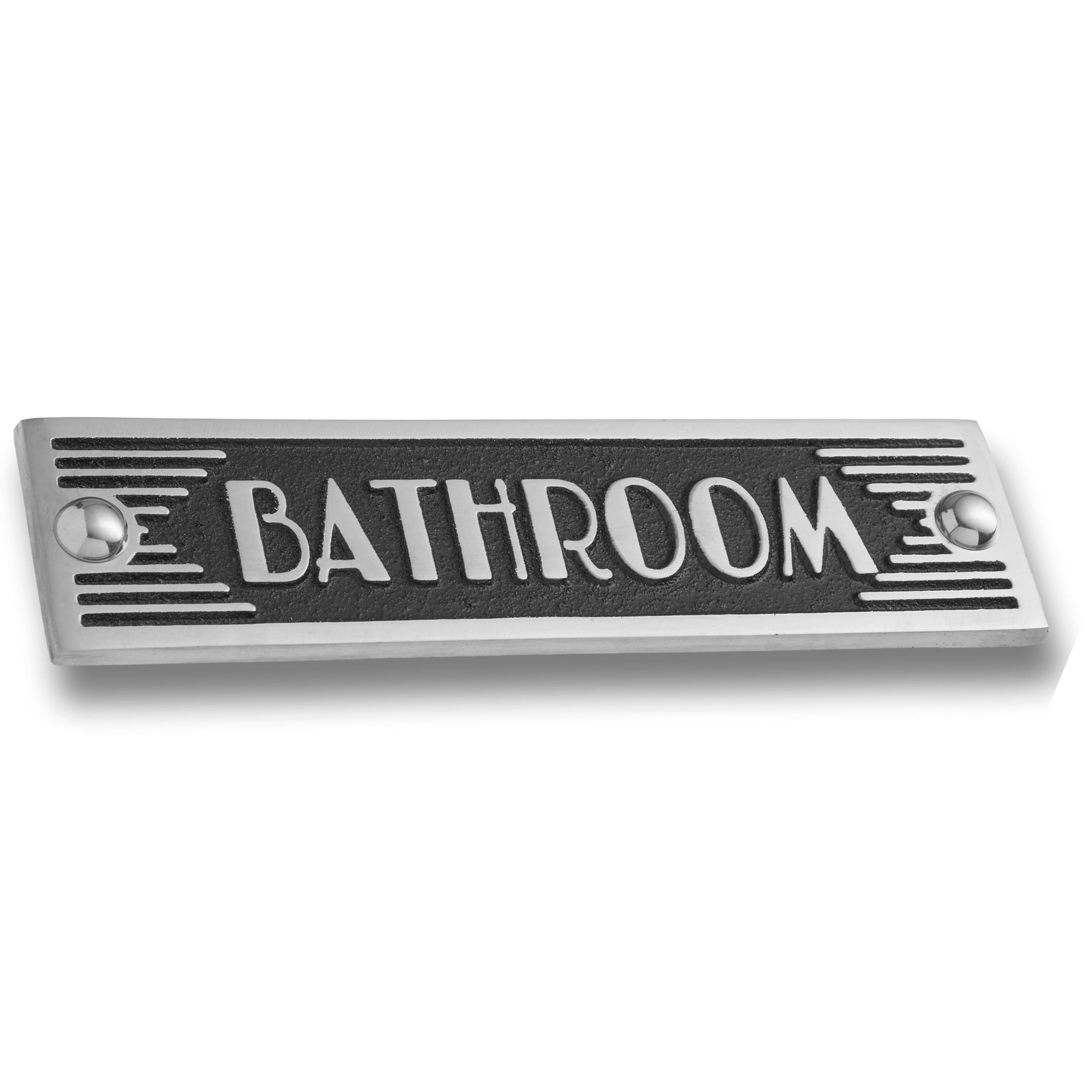 The Metal Foundry Bathroom Metal Door Sign. Art Deco Style Home Decor Accessories Door Or Wall Aluminium Plaque. Handmade In England.