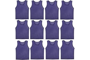 Tych3L Scrimmage Training Vest Kids Youth Adult Soccer Practice Jersey Athletic Pinnies (6 & 12 Pack)