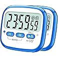 AyayaBoss 2-Pack Magnetic Kitchen Timers for Cooking, Digital Stop Watch Countdown Timer for Kids, Teachers, Classroom, Office, Exercise - Battery Included