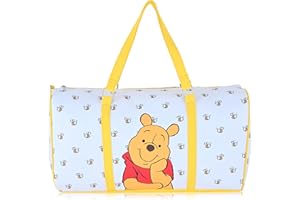 FAST FORWARD Disney Winnie the Pooh Travel Bag, Duffle Bag, Overnight Bag, Weekender Bag | Mini 16 Inch Leather Classic Premium Travel Duffle Bag for Women, Men, Adults