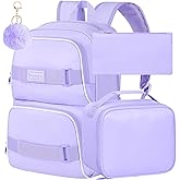 3Pcs Backpack for Girls Boys, 17 Inches Women Men School Bookbag Set for Teens College, Laptop Backpacks with Lunch Box