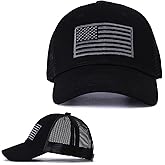 American Flag Hat, Adjustable Fit USA Baseball Cap for Men Women, Outdoor Ball Caps Mesh Snap Embroidered Cap
