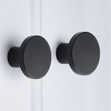 Goldenwarm 4Pack Black Cabinet Knobs 1.18in Matte Round Cupboard Handles view 1