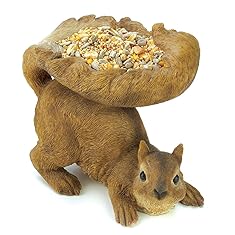 Gifts & Decor Woodland Brown Squirrel Outdoor Birdfeeder 