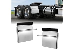 VEVOR Stainless Steel Quarter Fenders for Semi Trucks, 24" x 24" Semi Truck Fenders with Tube Bracket and Mounting Hardware, 