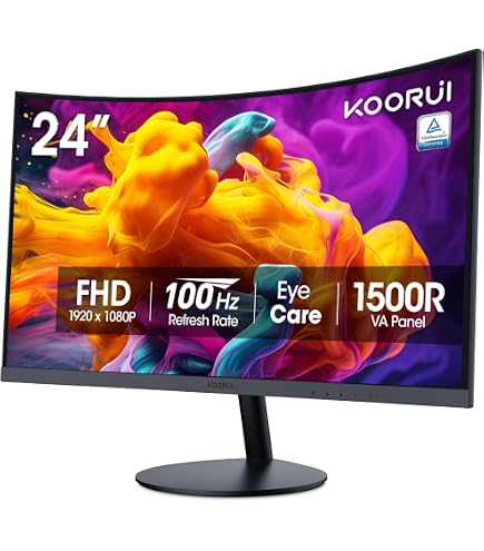 Amazon.com: KOORUI Monitor para juegos de 24 pulgadas -FHD 1080P