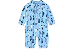 Erdawum Baby Boy Swimsuit Rash Guard Toddler One Piece Bathing Suit Infant Swimwear UPF 50+