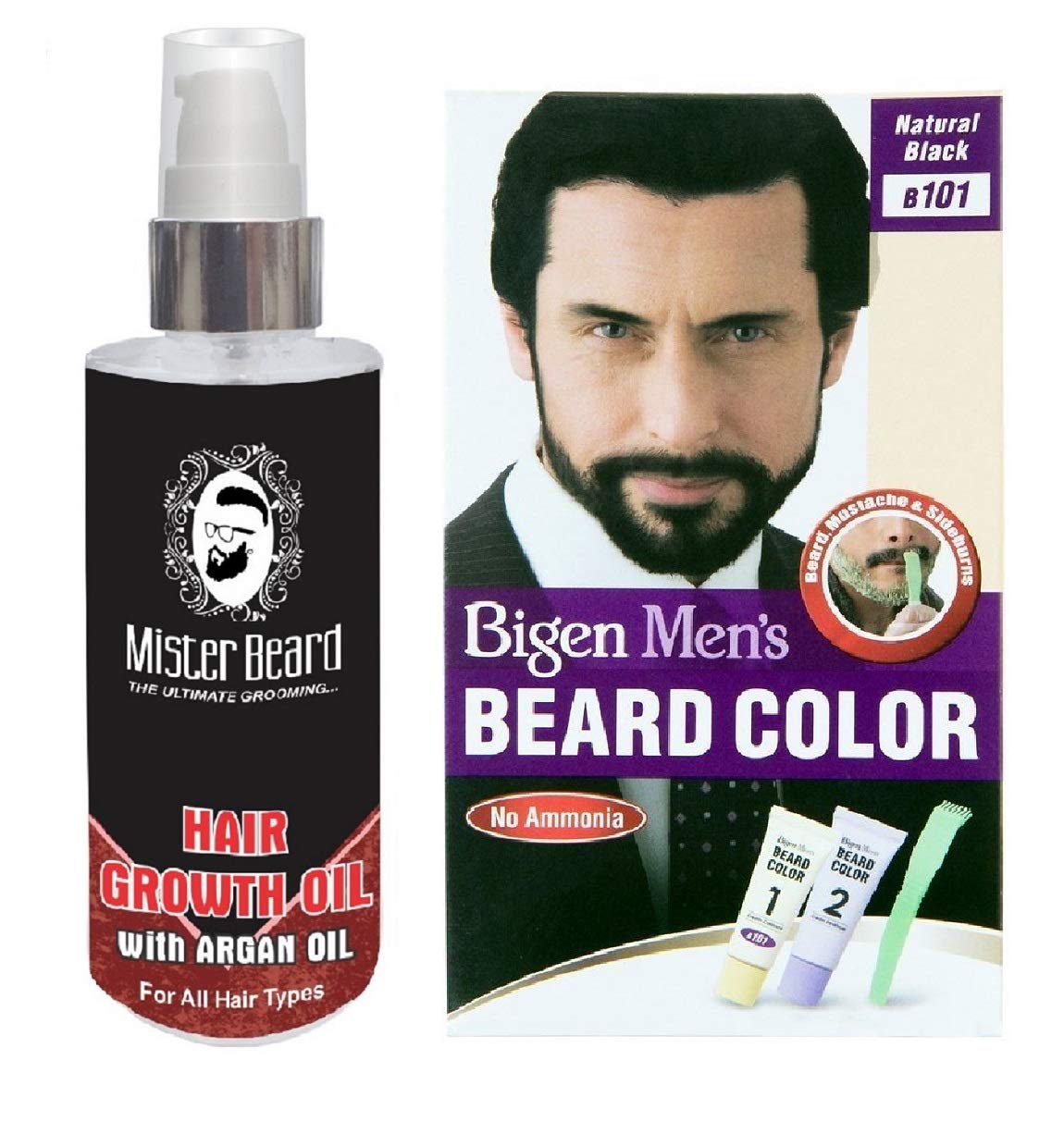 Buy Mister Beard Hair Regrowth Argan Oil With Bigen Men S Beard