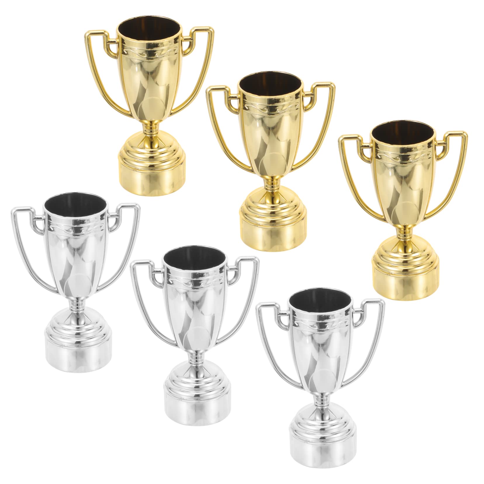 STOBOK 6pcs Small Trophy Soccer Toys Winner Trophies Kids Basketball Athletic Trophy Decor Cake Toy Mini Kids Rewards Model Football