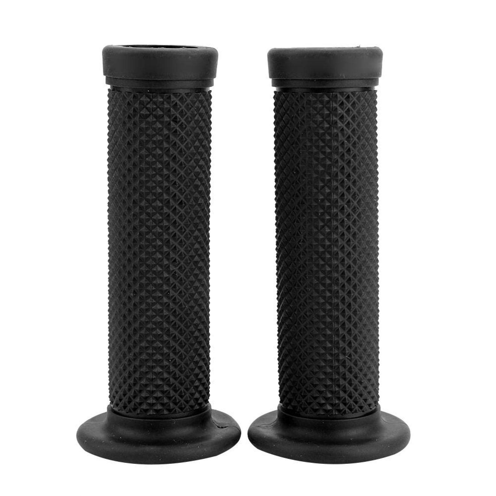 Suuonee Motorcycle Handlebar Grips, 2Pcs 22mm Universal Vintage Motorcycle Handlebar Grips Star Decor Handle Bar Ends(Black)