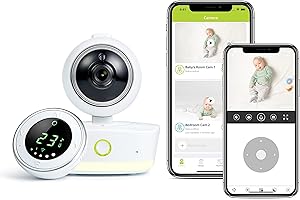 BEBCARE BABY Bebcare iQ - Smart HD Baby Monitor: Full HD 1080p Video, Pan-and-Tilt, Temperature Sensor, Motion and Sound Alert, Stand-Alone Audio Monitor Unit (Without Breathing Sensor Mat)