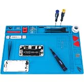 STREBITO Silicone Soldering Repair Mat Magnetic Work Mat 17.7''x11.8'' | Heat Resistant 932&deg;F, Magnetic Mat for Screws and Tools, Solder Mat Silicone Pad for Laptop, Watch, Phone, Eyeglass, Knife