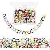 TOAOB 200pcs 8mm Colored Jump Rings for Keychains Open Jump Rings Small Closed O Connectors for Chainmail Hardware Earrings Necklace Jewelry Making