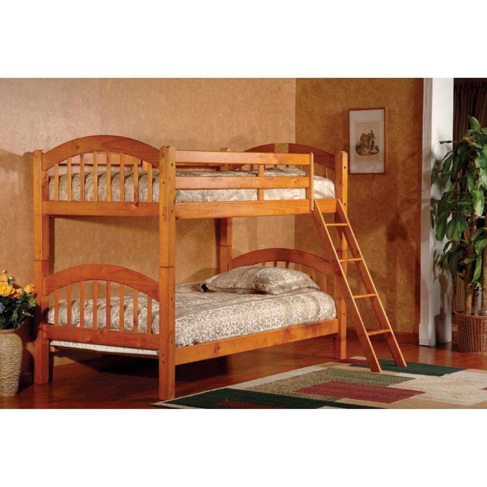 Inroom Designs Twin Over Twin Arched Bunk Bed Finish Honey Oak #twin #over #twin #bunk #beds Inroom Designs Twin Over Twin Arched Bunk Bed Finish Honey Oak