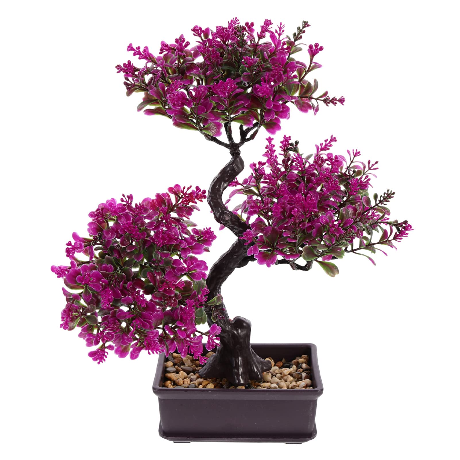 GANAZONO Artificial Bonsai Tree Faux Potted Plant Desktop Ornament for Home Office Decoration No Maintenance 14.17X12.20X5.51 Inches