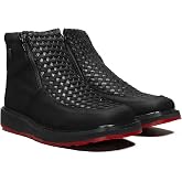 Rodeo Cartie Men's Marcoa Contemporary Basken Woven/Braided Western Shoe Double Zipper Slip resistant