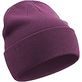 choshion 100% Cotton Beanie Hats for Women Men Winter Soft Warm Knit Cuffed Hats Fisherman Beanie Skull Cap Unisex