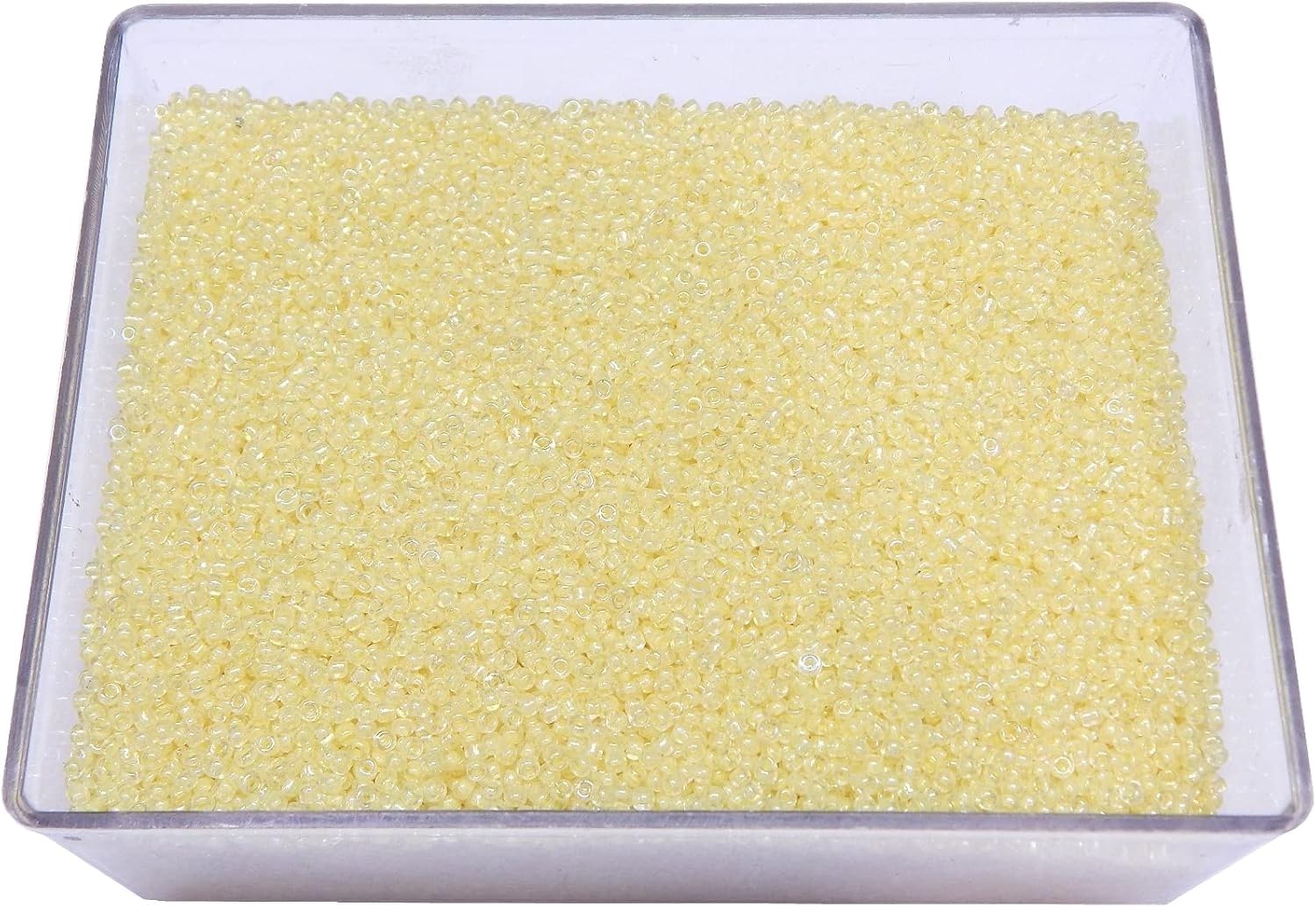 3300pcs 3mm Glass Seed Beads 8 Colors 8/0 Size 8/0 (Approx 2.6-3mm) Mini Pony Beads for Kids Colors to Choose from Yellow