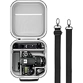 Krypthos Travel Camera Storage Case Compatible with Canon EOS Rebel T7/ R100/ R50/ 90D/ 2000D Nikon D7100/ D7500 Sony Alpha ZV-E10, Camera Protective Storage Holder Organizer Bag Carrying Bag