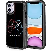 CTVSLFU Compatible with iPhone 11 Case, Heavy-Duty 3-in-1 Full-Body Rugged with Soft Rubber Bumper Shockproof Protective Cover for Men Boys Kids Teen - Let's Play Game 026