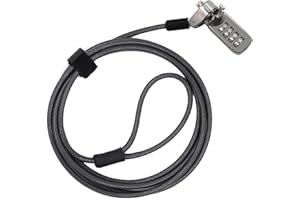 CaLeQi Combination Security Lock Cable for Notebook Laptop Pc Computer Monitor LCD - 2m Cable Black (1pcs)