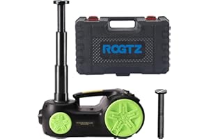ROGTZ Upgraded Electric Car Jack Kit 5 Ton Floor Jack Hydraulic with Tire Inflator Lifting Range: 5.9-20.90 inch,Car Lift for Vehicle Roadside Emergency Tire Repair Kit (Jack Only, Green)