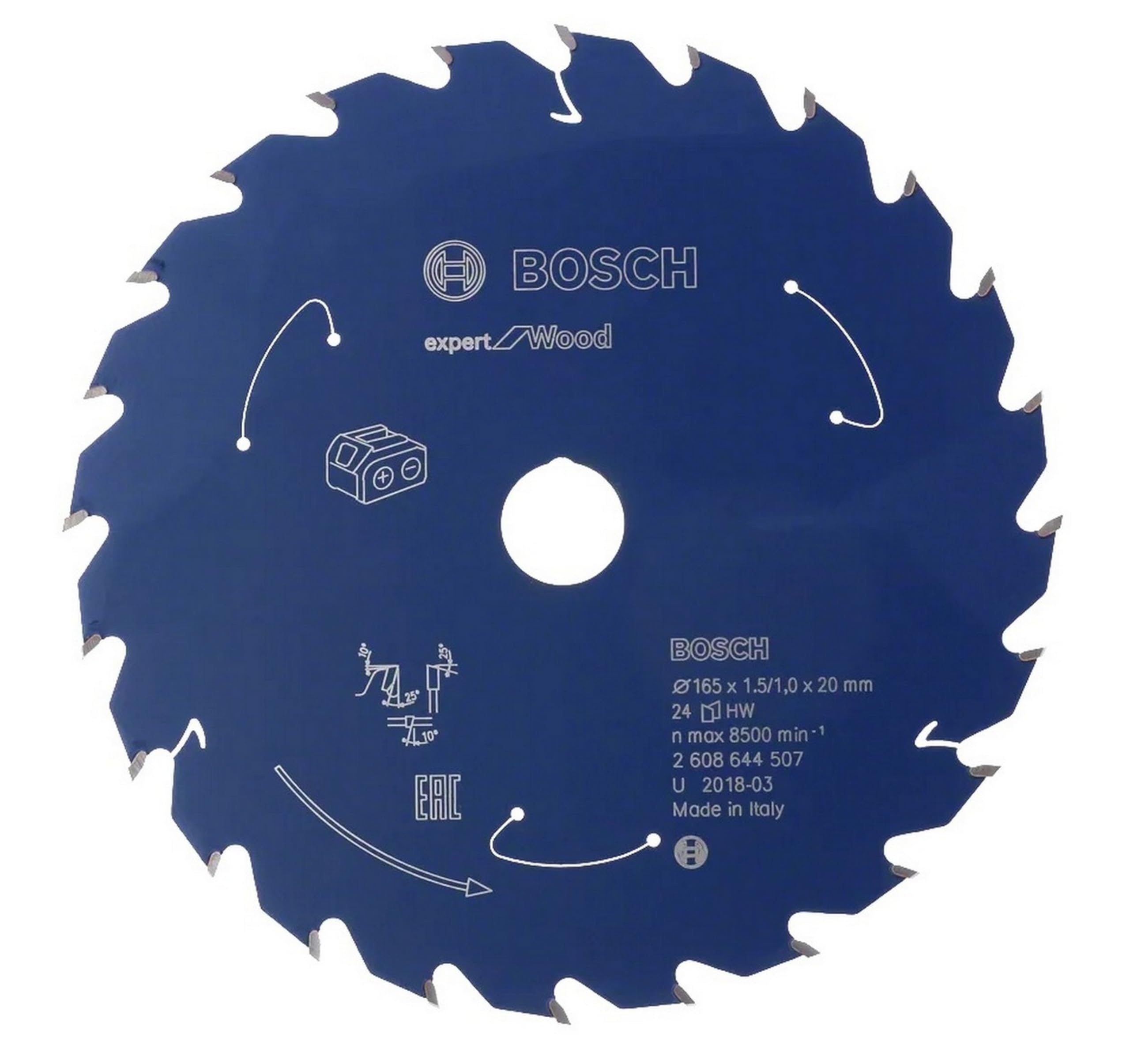 Bosch Professional Circular Saw Blade Expert (for Wood, 250 x 30 x 2.1 mm, 48 teeth; Accessories: Cordless Circular Saw)