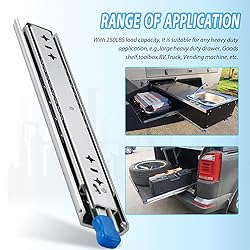 VAGUDE with Lock Heavy Duty Drawer Slides 12 14 16