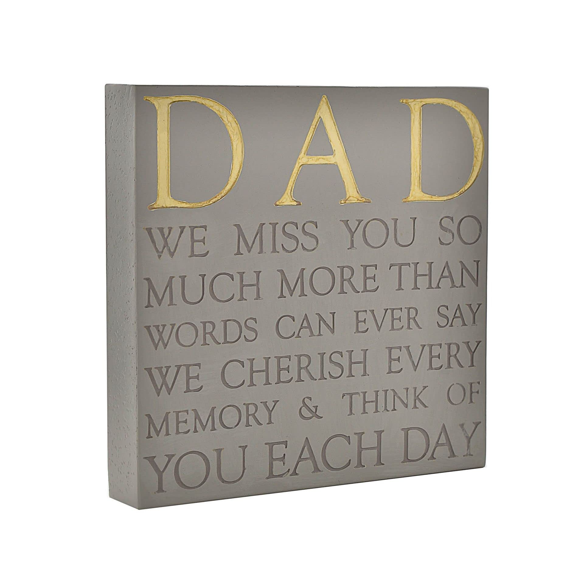 Grey Square Memorial Plaque by Thoughts of You - Dad
